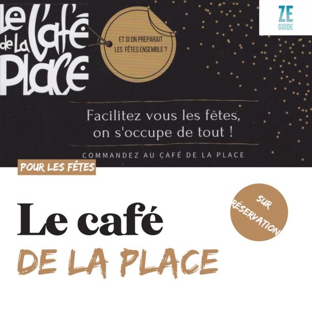 Le café de la place pendant les fêtes 